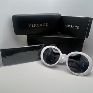 Versace White Sunglasses Sleek Modern Design